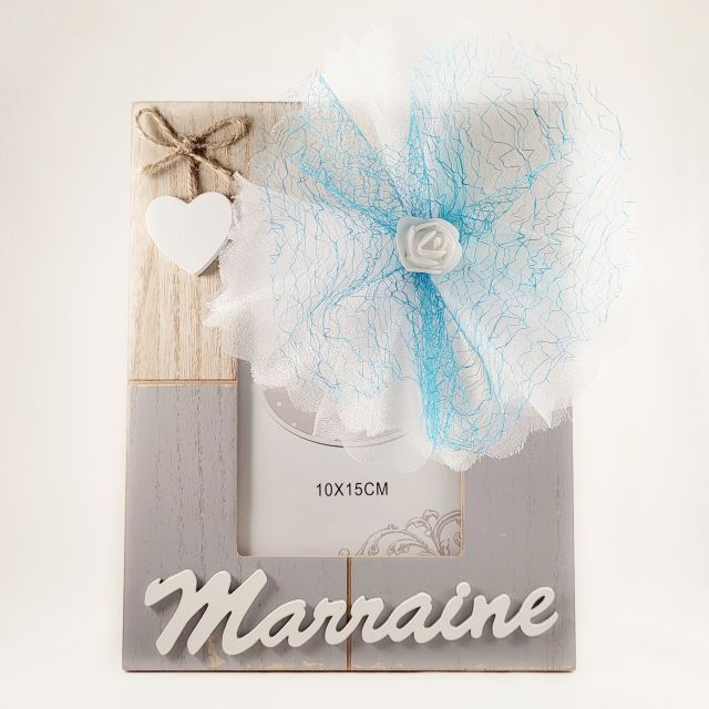 Cadre Photo Aimant - Poème Pour Marraine - (Cadeau Parrain Marraine