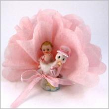 Dragées cigogne rose pour naissance